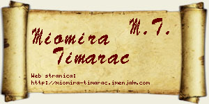 Miomira Timarac vizit kartica